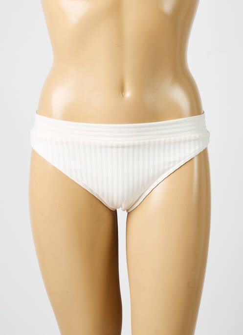 Bas de maillot de bain effet matière satinée culotte beige IODUS femme