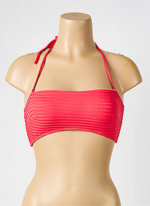 Haut de maillot de bain stretch haut soutien-gorge balconnet rouge IODUS femme
