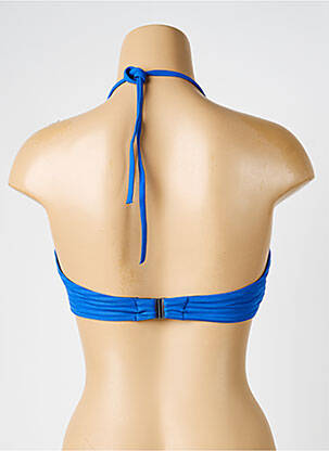 Haut de maillot de bain stretch haut soutien-gorge balconnet bleu IODUS femme