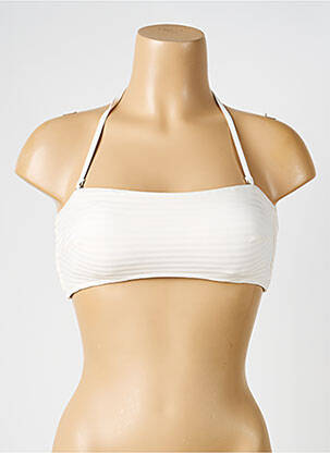 Haut de maillot de bain stretch haut soutien-gorge balconnet beige IODUS femme