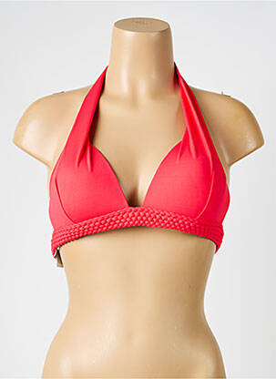 Haut de maillot de bain stretch haut soutien-gorge push-up rouge IODUS femme