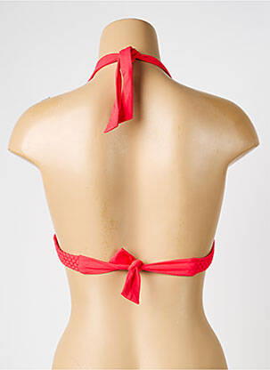 Haut de maillot de bain stretch haut soutien-gorge push-up rouge IODUS femme