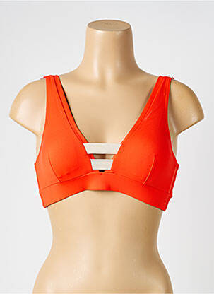 Haut de maillot de bain stretch haut soutien-gorge avec mousse de rembourrage amovible orange IODUS femme