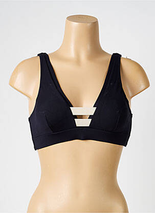Haut de maillot de bain stretch haut soutien-gorge avec mousse de rembourrage amovible bleu IODUS femme