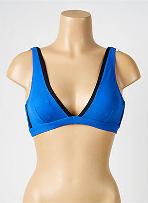 Haut de maillot de bain stretch haut soutien-gorge avec mousse de rembourrage amovible bleu IODUS femme