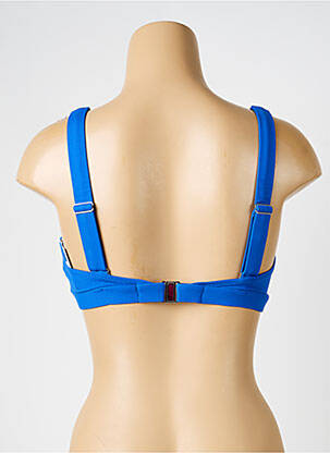 Haut de maillot de bain stretch haut soutien-gorge avec mousse de rembourrage amovible bleu IODUS femme