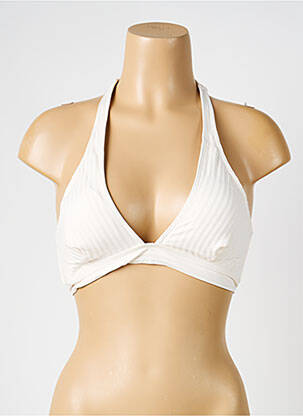Haut de maillot de bain stretch haut soutien-gorge avec mousse de rembourrage amovible beige IODUS femme