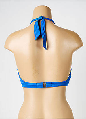 Haut de maillot de bain stretch haut soutien-gorge avec mousse de rembourrage amovible bleu IODUS femme