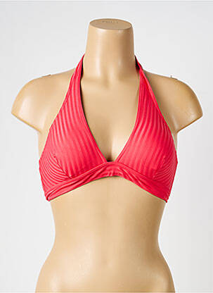Haut de maillot de bain stretch haut soutien-gorge avec mousse de rembourrage amovible rouge IODUS femme