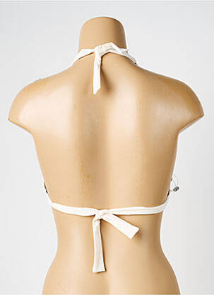 Haut de maillot de bain stretch haut soutien-gorge avec mousse de rembourrage amovible beige IODUS femme