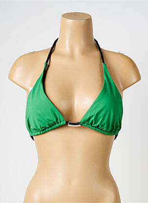 Haut de maillot de bain stretch haut soutien-gorge avec mousse de rembourrage amovible vert IODUS femme