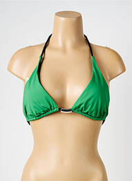 Haut de maillot de bain stretch haut soutien-gorge avec mousse de rembourrage amovible vert IODUS femme