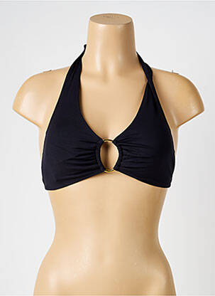 Haut de maillot de bain stretch haut soutien-gorge avec mousse de rembourrage amovible noir IODUS femme