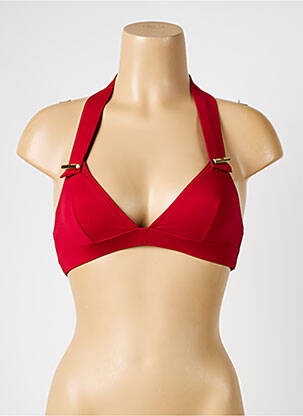 Haut de maillot de bain stretch haut triangles rouge IODUS femme