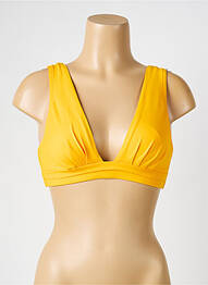Haut de maillot de bain stretch haut soutien-gorge balconnet jaune IODUS femme