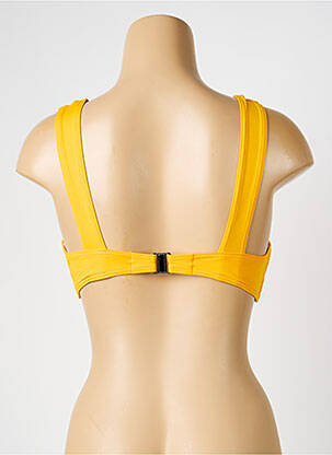 Haut de maillot de bain stretch haut soutien-gorge balconnet jaune IODUS femme