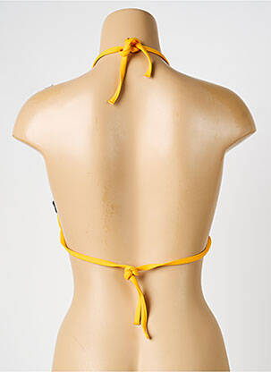 Haut de maillot de bain stretch haut triangles jaune IODUS femme