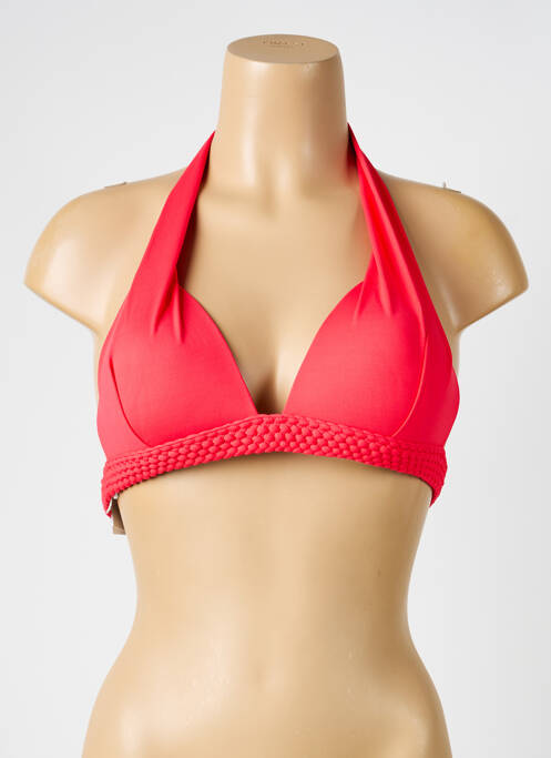 Haut de maillot de bain stretch haut soutien-gorge push-up rouge IODUS femme