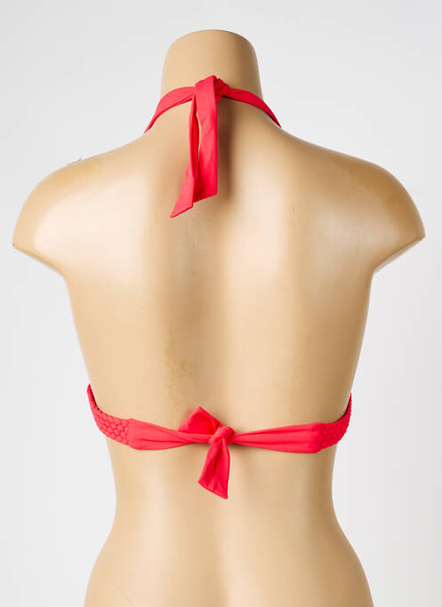 Haut de maillot de bain stretch haut soutien-gorge push-up rouge IODUS femme
