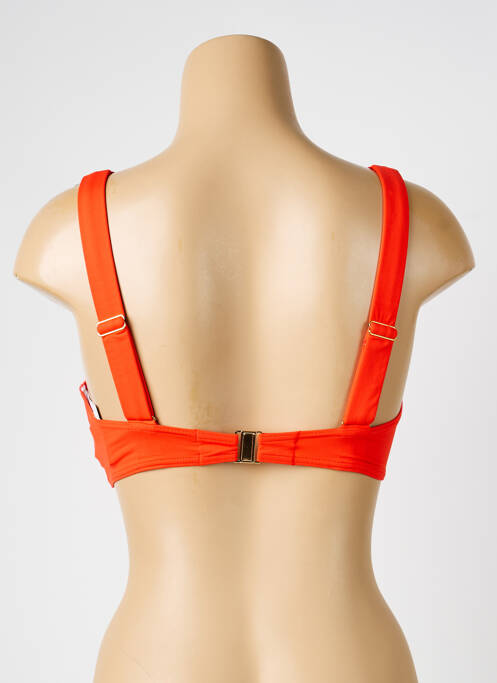 Haut de maillot de bain stretch haut soutien-gorge avec mousse de rembourrage amovible orange IODUS femme