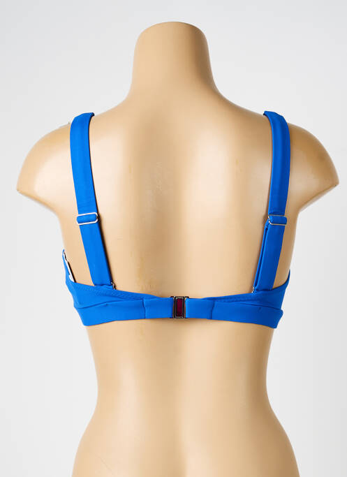 Haut de maillot de bain stretch haut soutien-gorge avec mousse de rembourrage amovible bleu IODUS femme