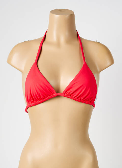 Haut de maillot de bain stretch haut triangles rouge IODUS femme