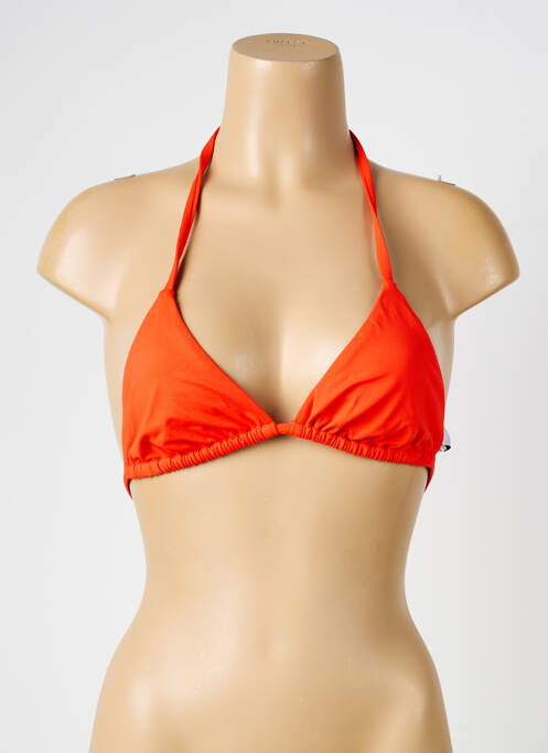 Haut de maillot de bain stretch haut triangles orange IODUS femme