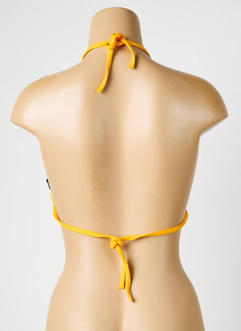 Haut de maillot de bain stretch haut triangles jaune IODUS femme