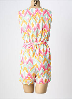 Combishort col cache-coeur sans manche rose ONLY femme