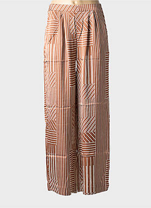 Pantalon droit taille élastique taille normale marron GRACE & MILA femme