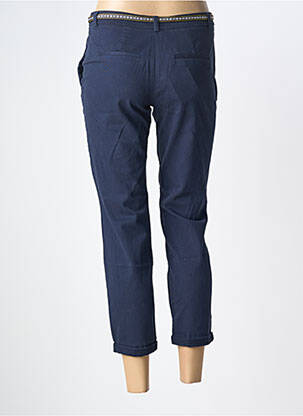 Pantalon 7/8 fermeture zippée sous rabat avec crochet bleu ONLY femme