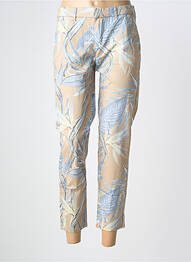 Pantalon 7/8 taille élastique beige ONLY femme