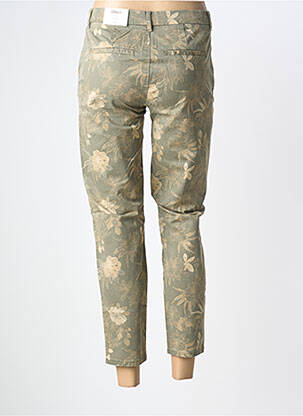 Pantalon 7/8 fermeture zippée sous rabat avec crochet vert ONLY femme