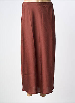 Jupe longue coupe fluide marron ONLY femme