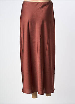 Jupe longue coupe fluide marron ONLY femme