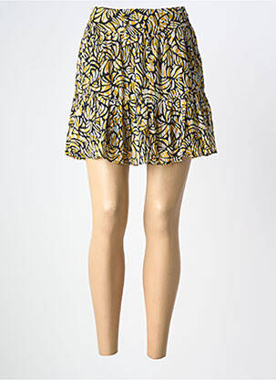 Jupe courte coupe évasée jaune ONLY femme
