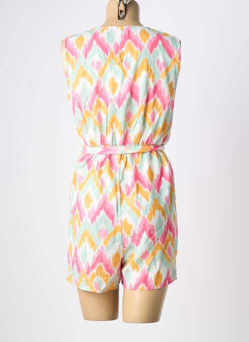 Combishort col cache-coeur sans manche rose ONLY femme