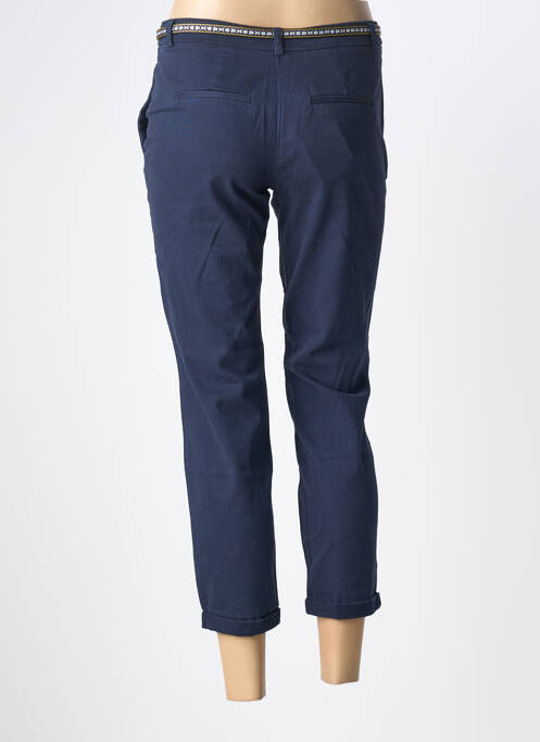 Pantalon 7/8 fermeture zippée sous rabat avec crochet bleu ONLY femme