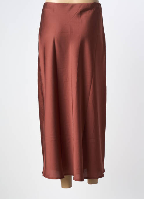 Jupe longue coupe fluide marron ONLY femme