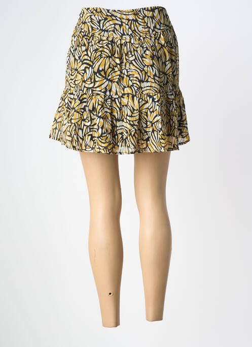 Jupe courte coupe évasée jaune ONLY femme