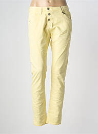 Jeans coupe slim stretch taille normale jaune PLEASE femme