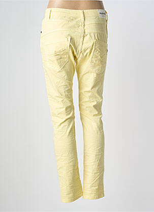 Jeans coupe slim stretch taille normale jaune PLEASE femme