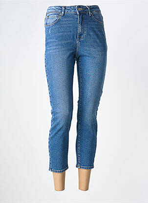 Jeans coupe slim effet usé délavé taille haute bleu ONLY femme