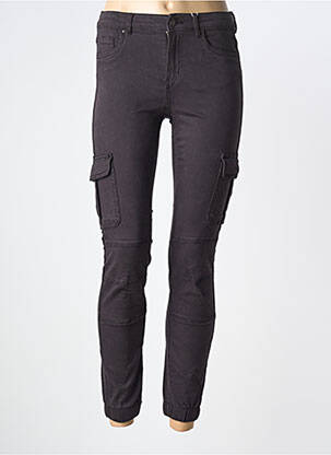 Pantalon cargo tissage popeline taille normale noir ONLY femme