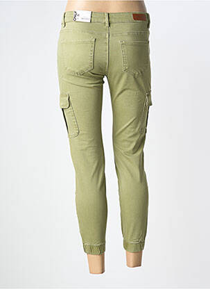 Pantalon cargo tissage popeline taille normale vert ONLY femme