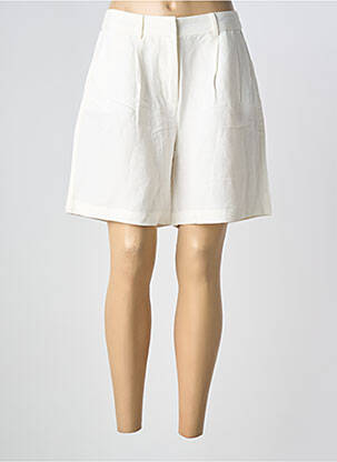 Short taille à pinces taille haute beige ONLY femme