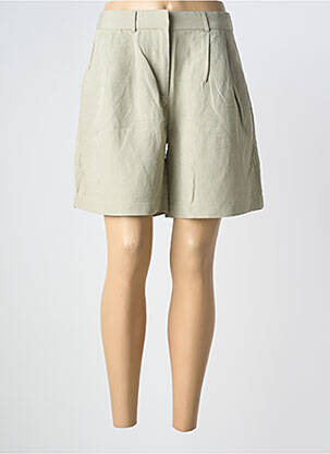 Short taille à pinces taille haute vert ONLY femme