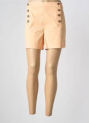 Short taille à pinces taille haute orange ONLY femme