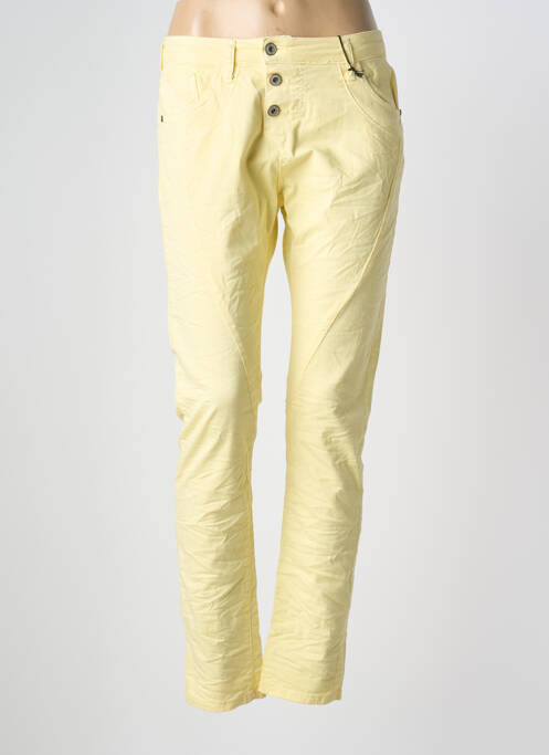 Jeans coupe slim stretch taille normale jaune PLEASE femme