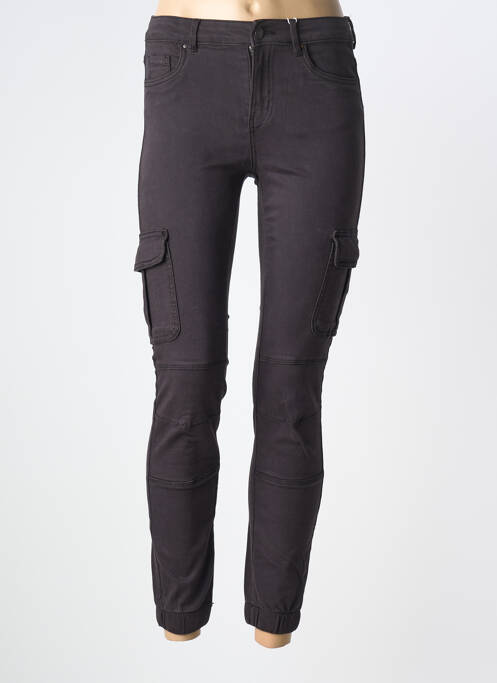 Pantalon cargo tissage popeline taille normale noir ONLY femme